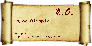 Major Olimpia névjegykártya